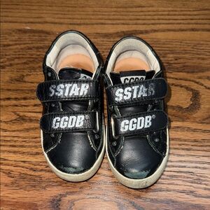 Golden Goose Black Leather Kids Sneakers